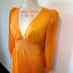 Alice + Olivia Sion Pleated Dress